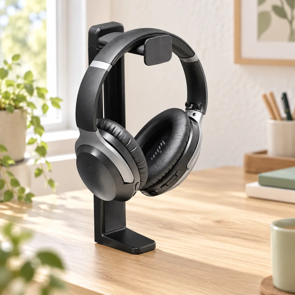 Mise en situation : NEETTO HS906 — support de casque réversible à pince.